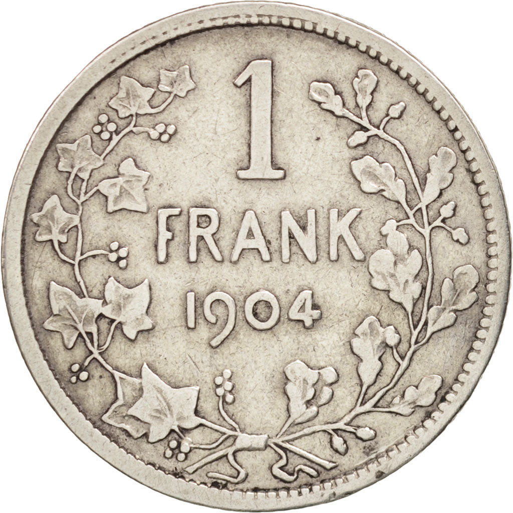 Moneda, Bélgica, Franc, 1904, BC+, Plata, KM:57.1