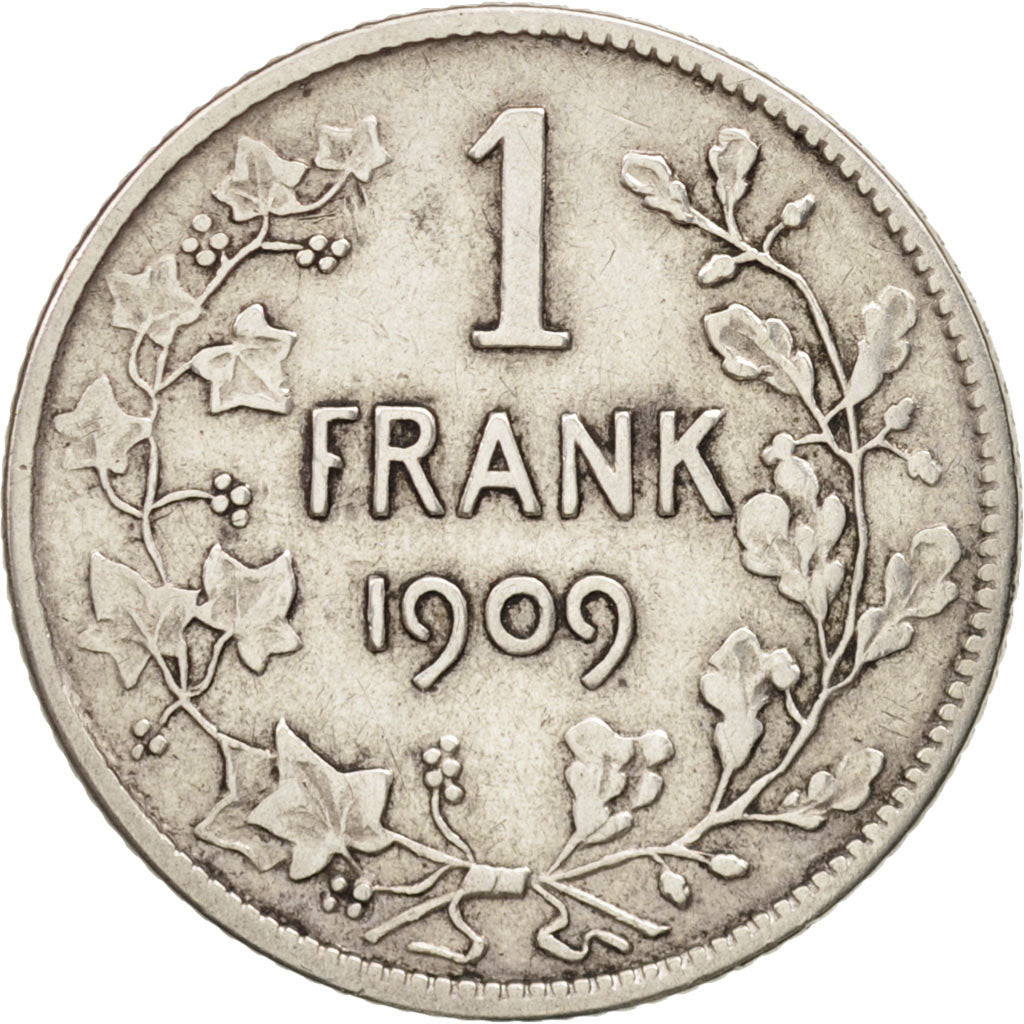 Coin, Belgium, Franc, 1909, VF(30-35), Silver, KM:57.1