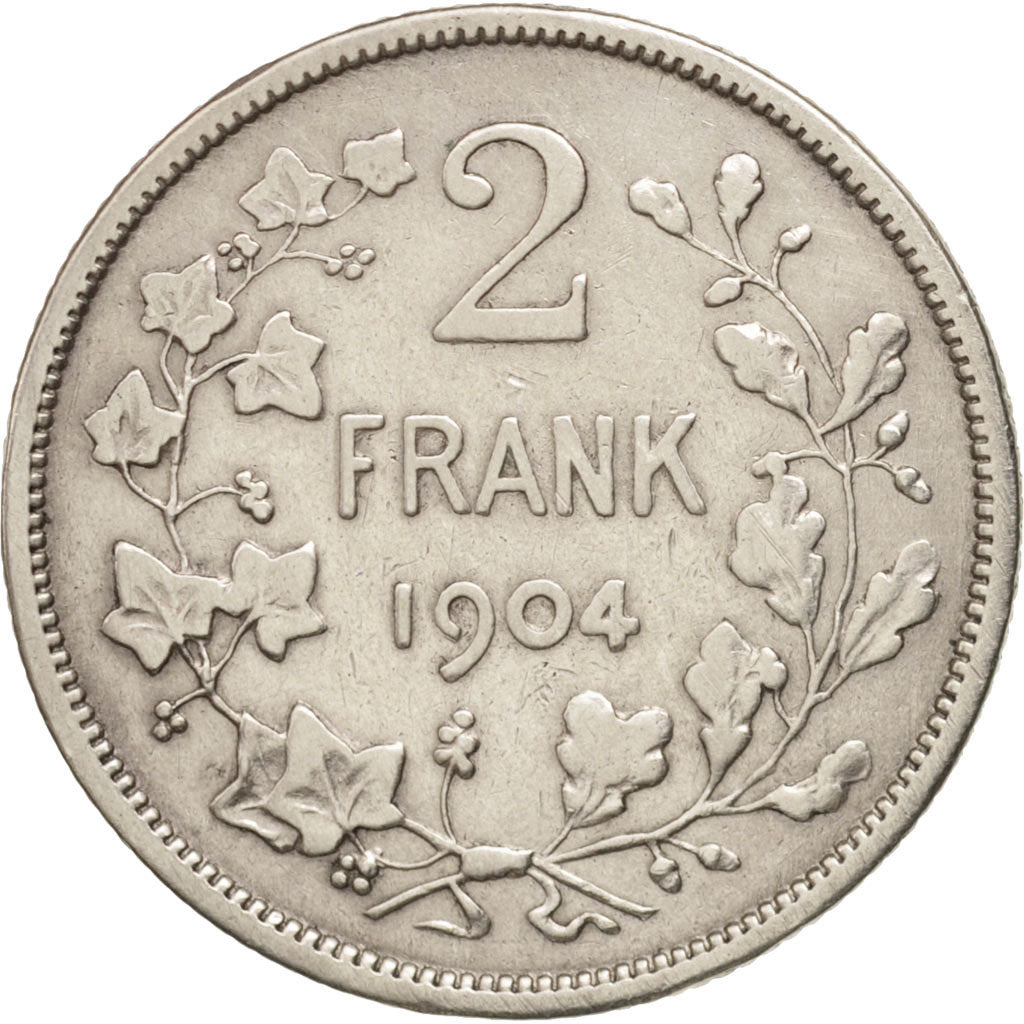 Belgium, 2 Francs, 2 Frank, 1904, EF(40-45), Silver, KM:59