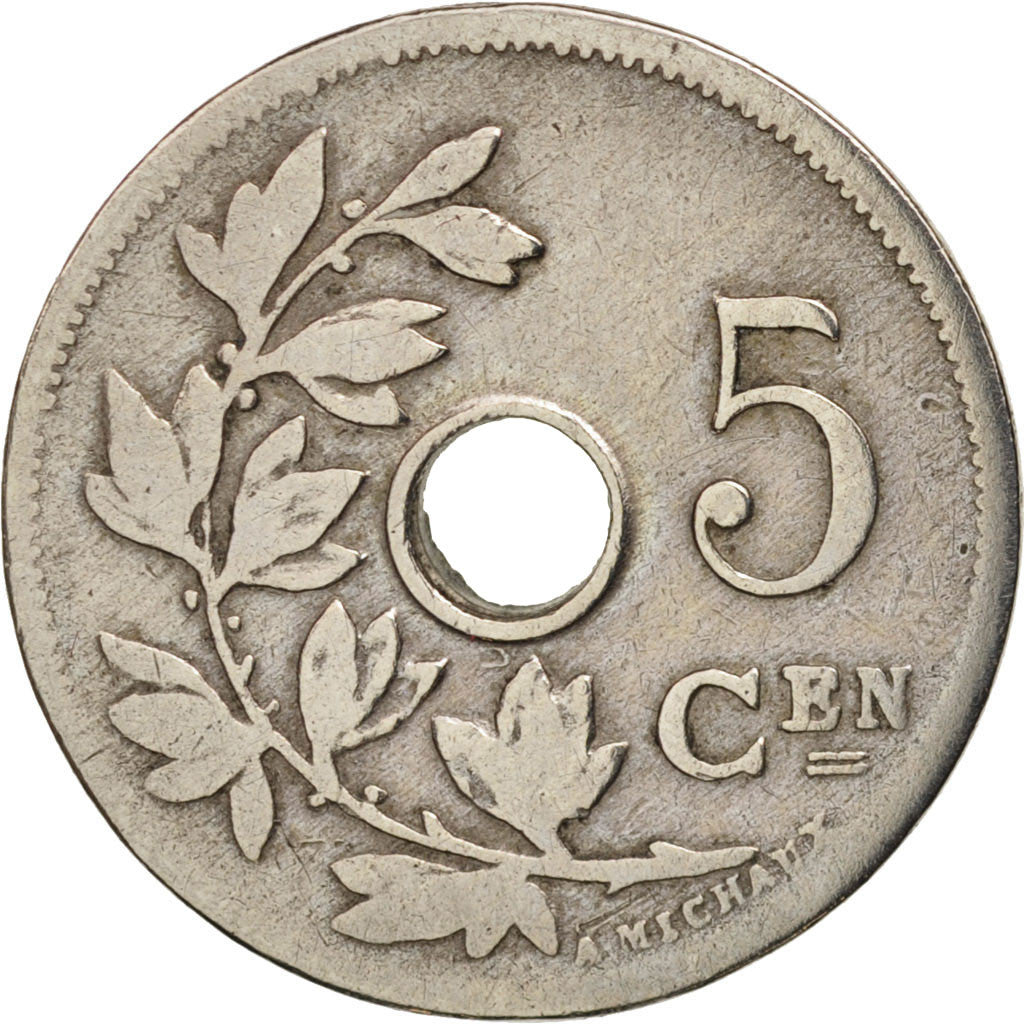 Coin, Belgium, 5 Centimes, 1904, VF(30-35), Copper-nickel, KM:55