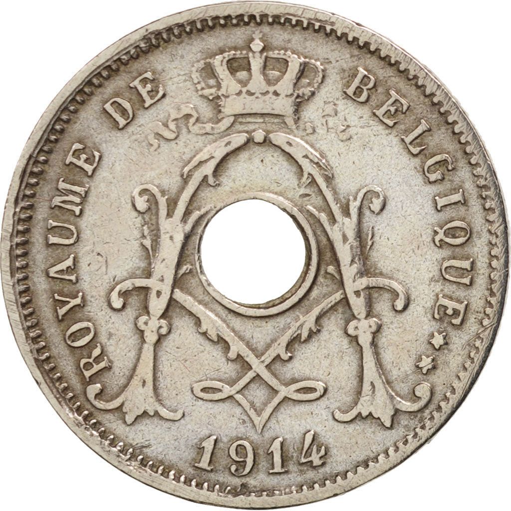 Belgium, 5 Centimes, 1914, EF(40-45), Copper-nickel, KM:66