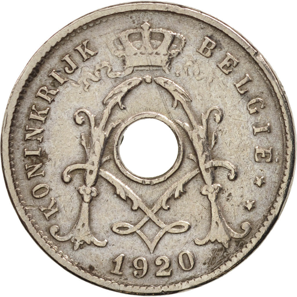 Coin, Belgium, 5 Centimes, 1920, EF(40-45), Copper-nickel, KM:67