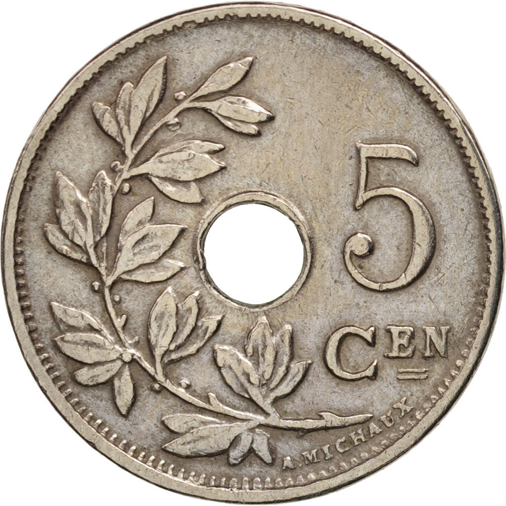 Coin, Belgium, 5 Centimes, 1920, EF(40-45), Copper-nickel, KM:67