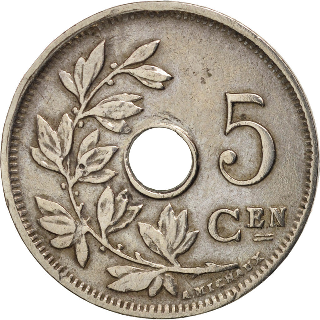Coin, Belgium, 5 Centimes, 1924, AU(50-53), Copper-nickel, KM:67