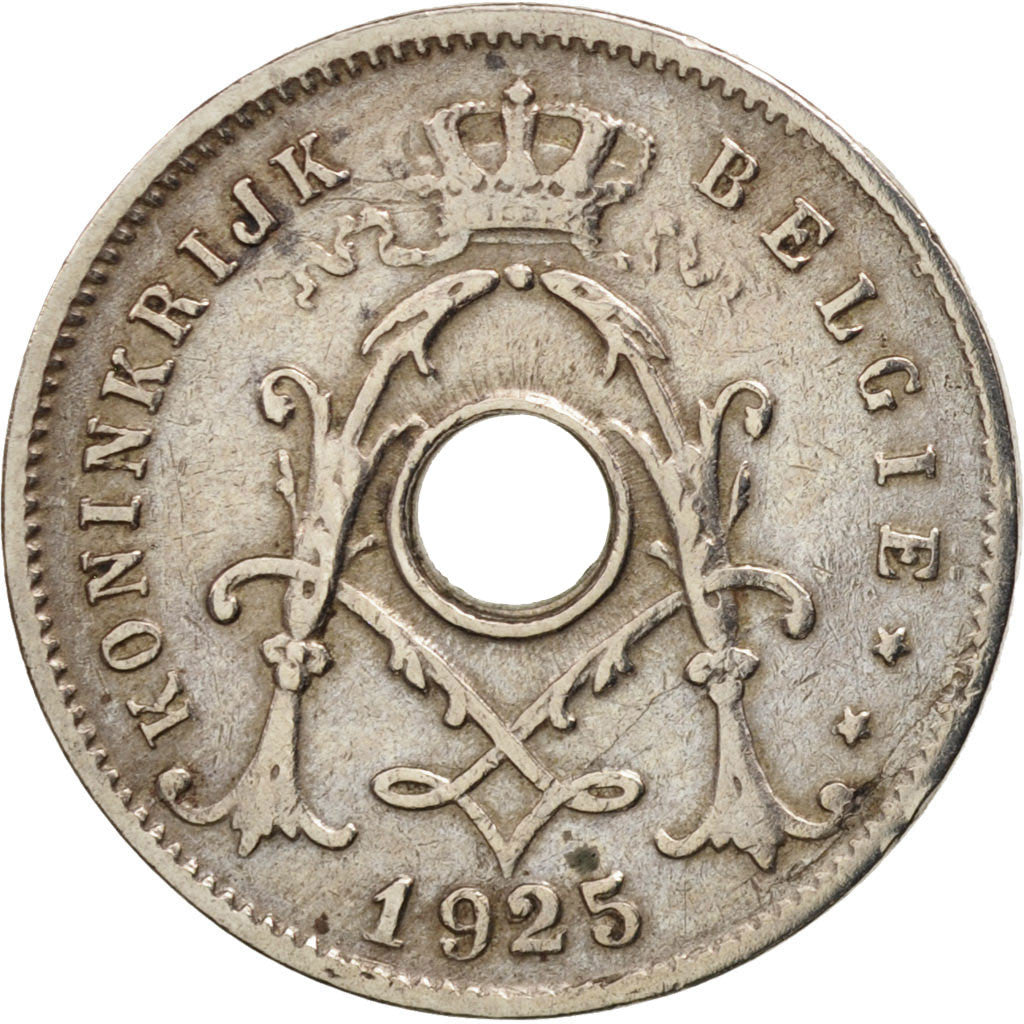 Belgium, 5 Centimes, 1925, AU(50-53), Copper-nickel, KM:67
