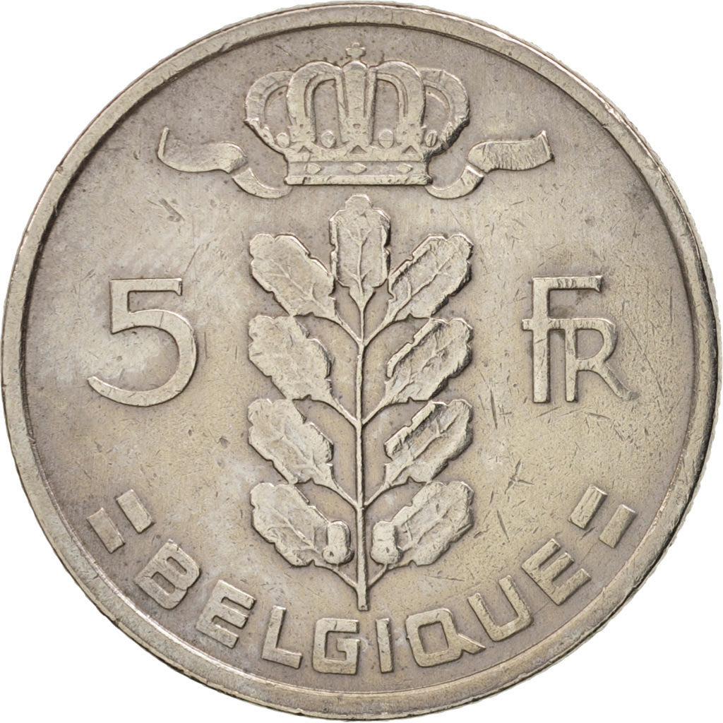 Coin, Belgium, 5 Francs, 5 Frank, 1974, AU(50-53), Copper-nickel, KM:134.1