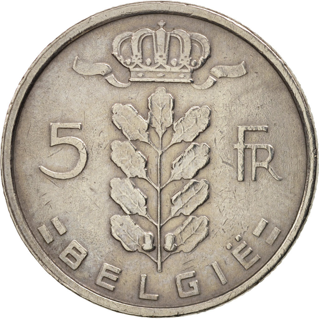 Coin, Belgium, 5 Francs, 5 Frank, 1974, AU(50-53), Copper-nickel, KM:135.1