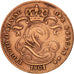 Belgium, Leopold II, Centime, 1902, AU(50-53), Copper, KM:34.1