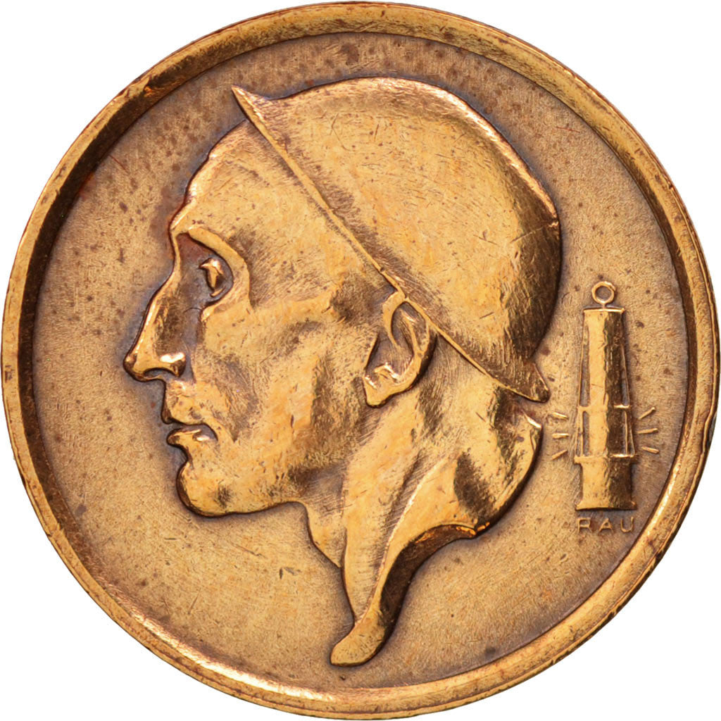 Belgium, Leopold II, Centime, 1953, AU(50-53), Copper, KM:34.1