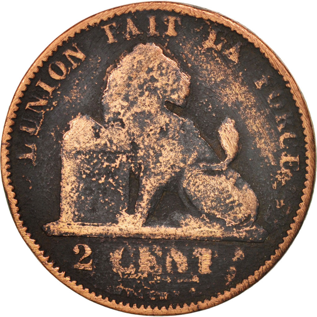 Monnaie, Belgique, Leopold II, 2 Centimes, 1874, B+, Cuivre, KM:35.1