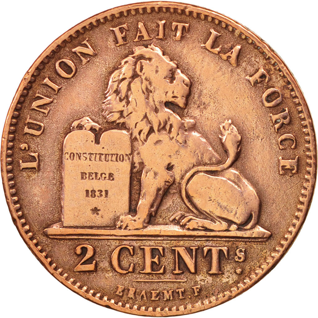 Belgium, Leopold II, 2 Centimes, 1905, EF(40-45), Copper, KM:35.1