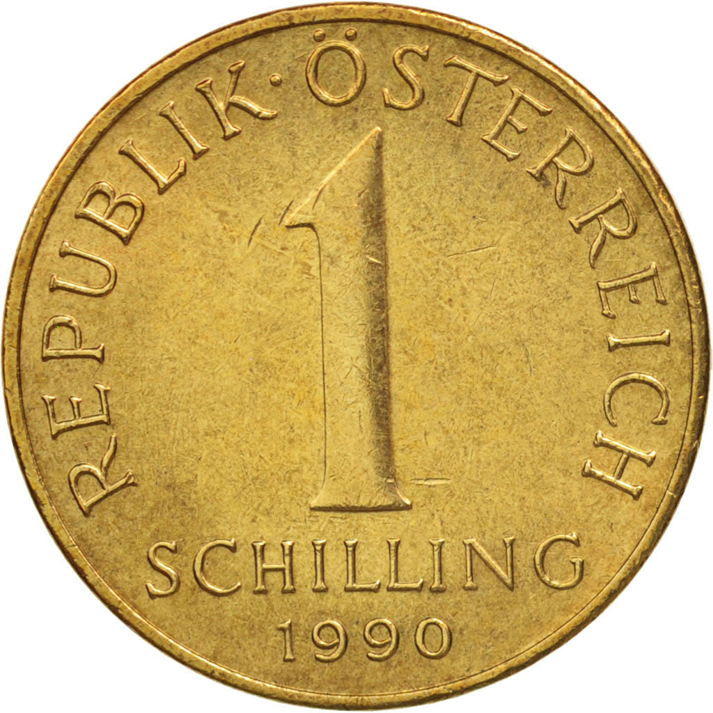 Coin, Austria, Schilling, 1990, AU(55-58), Aluminum-Bronze, KM:2886