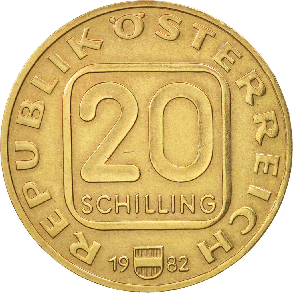 Austria, 20 Schilling, 1982, AU(50-53), Copper-Aluminum-Nickel, KM:2955.1