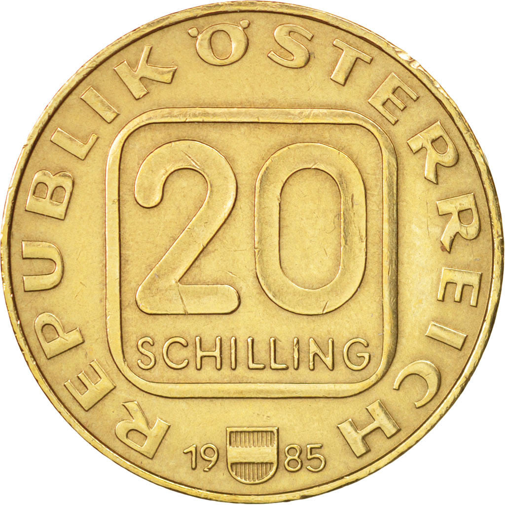 Austria, 20 Schilling, 1985, AU(50-53), Copper-Aluminum-Nickel, KM:2970.1