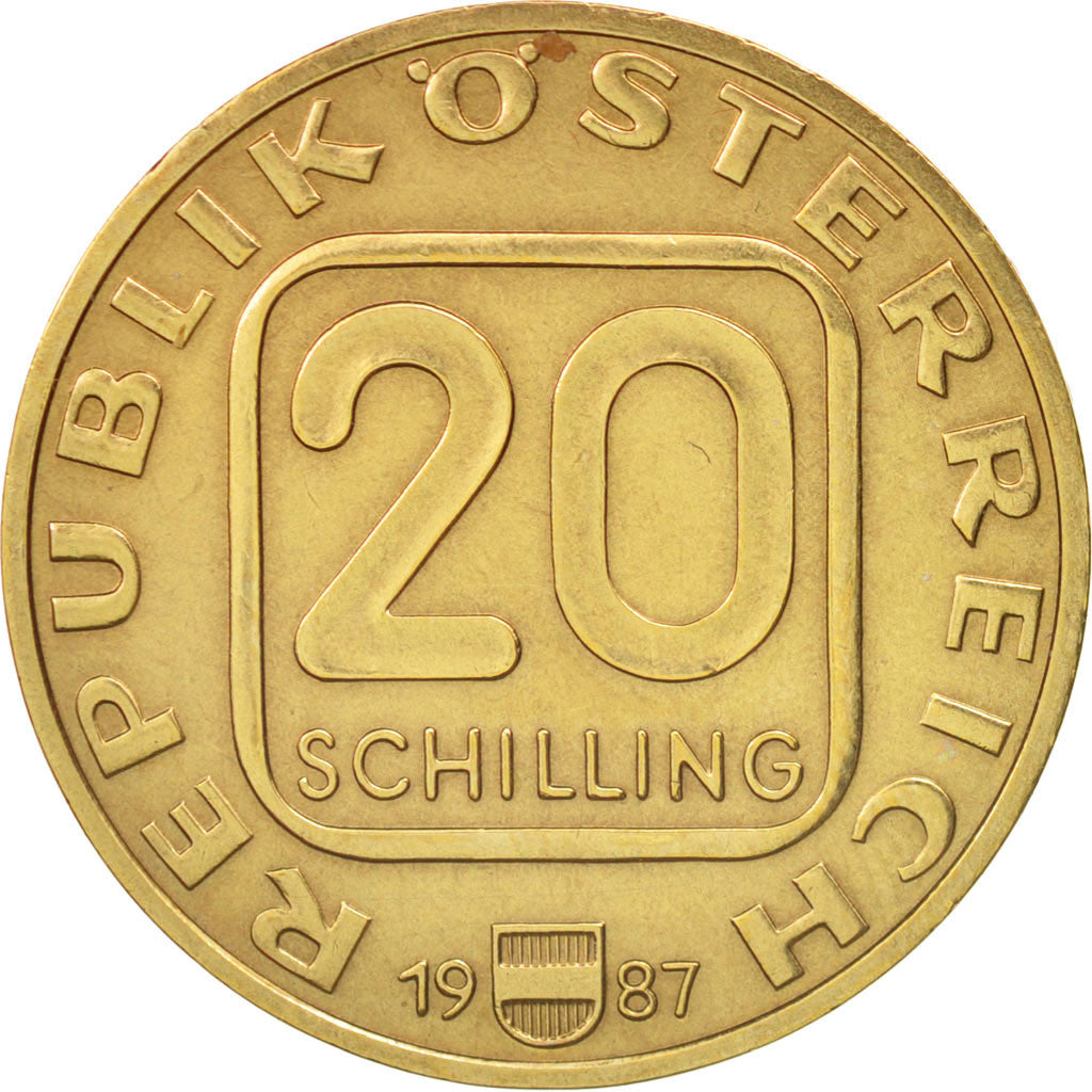 Austria, 20 Schilling, 1987, AU(50-53), Copper-Aluminum-Nickel, KM:2980.1