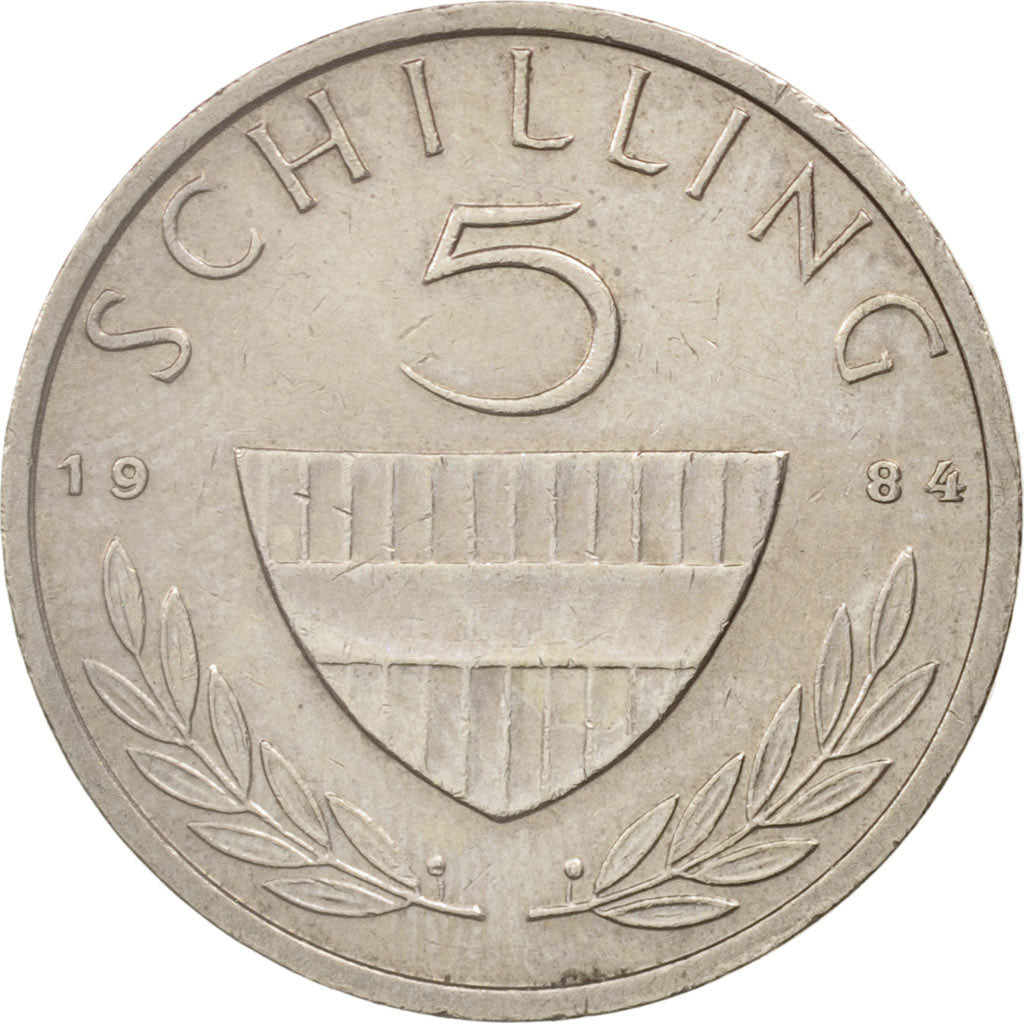 Coin, Austria, 5 Schilling, 1984, AU(50-53), Copper-nickel, KM:2889a