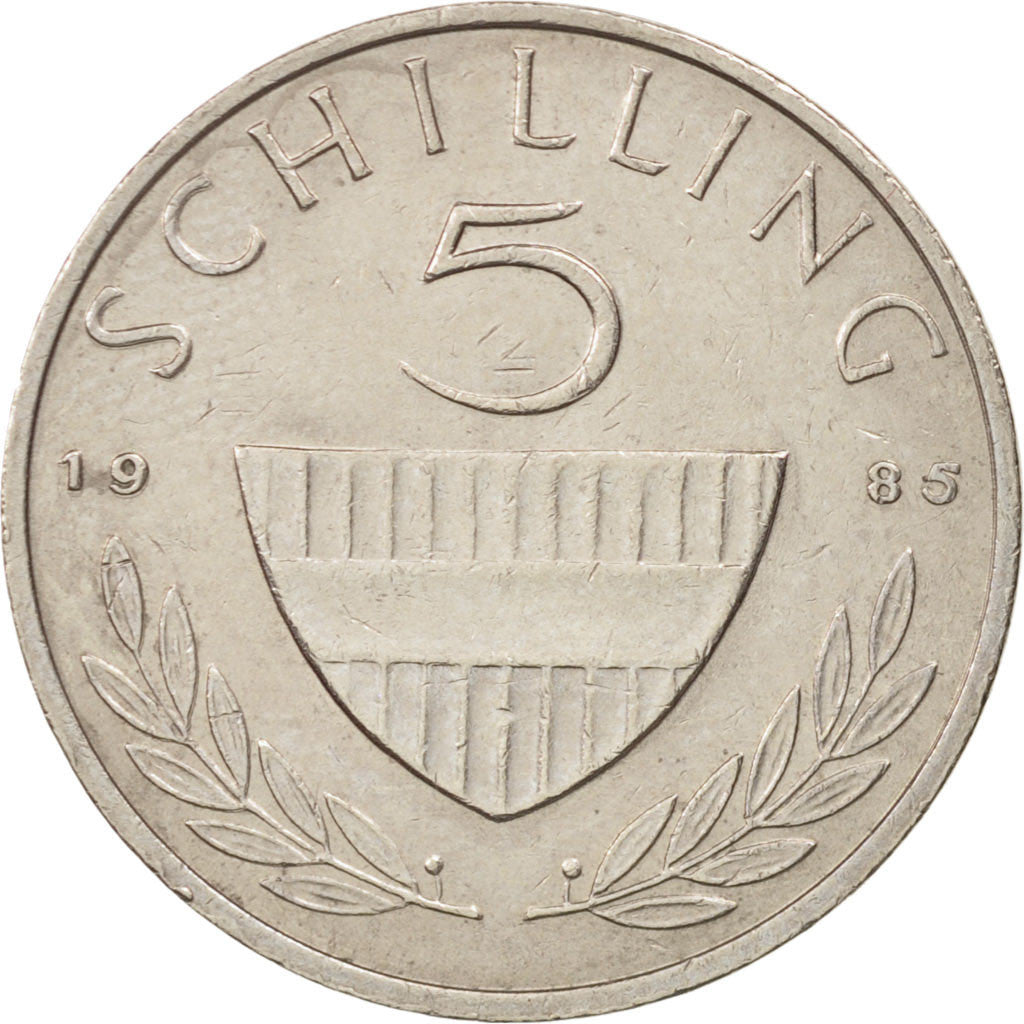 Coin, Austria, 5 Schilling, 1985, AU(50-53), Copper-nickel, KM:2889a