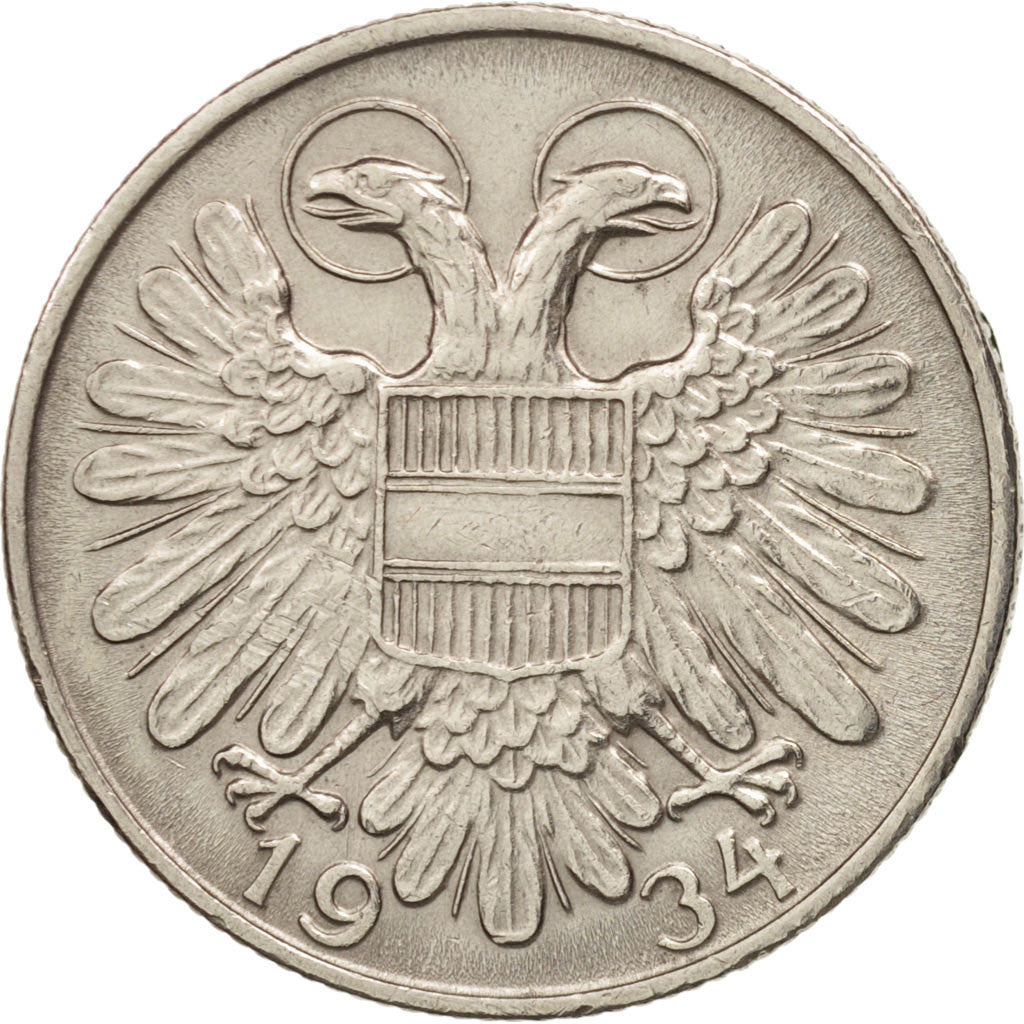 Austria, Schilling, 1934, AU(50-53), Copper-nickel, KM:2851