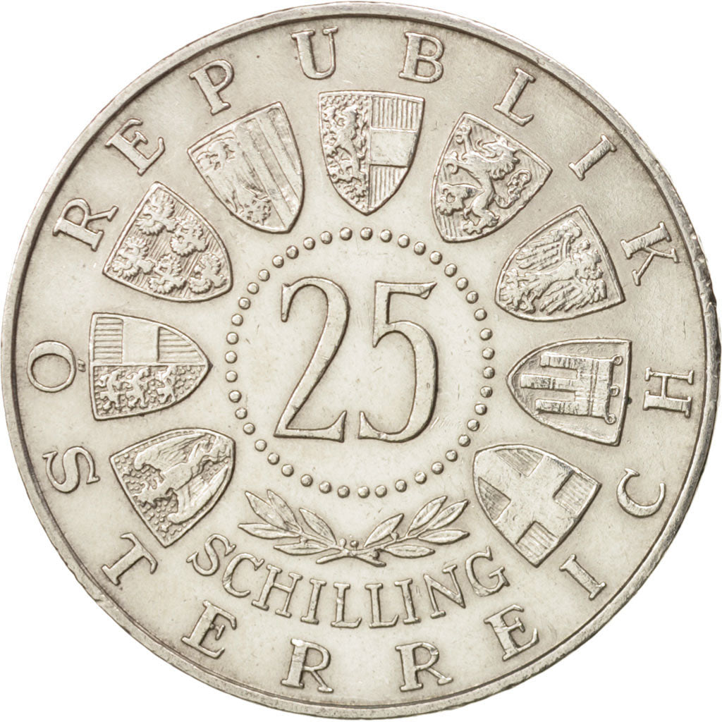 Austria, 25 Schilling, 1956, AU(50-53), Silver, KM:2881