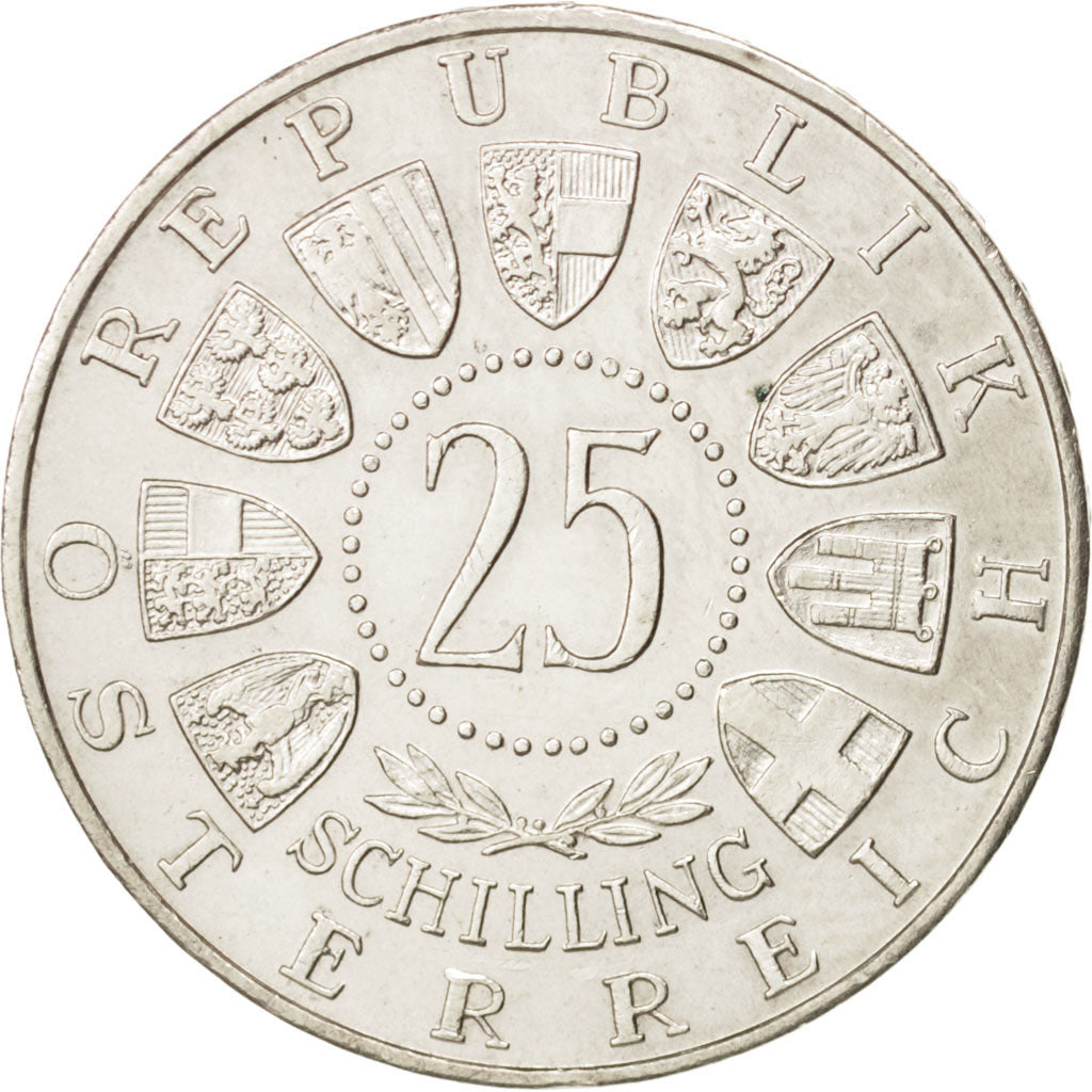 Austria, 25 Schilling, 1956, AU(50-53), Silver, KM:2881