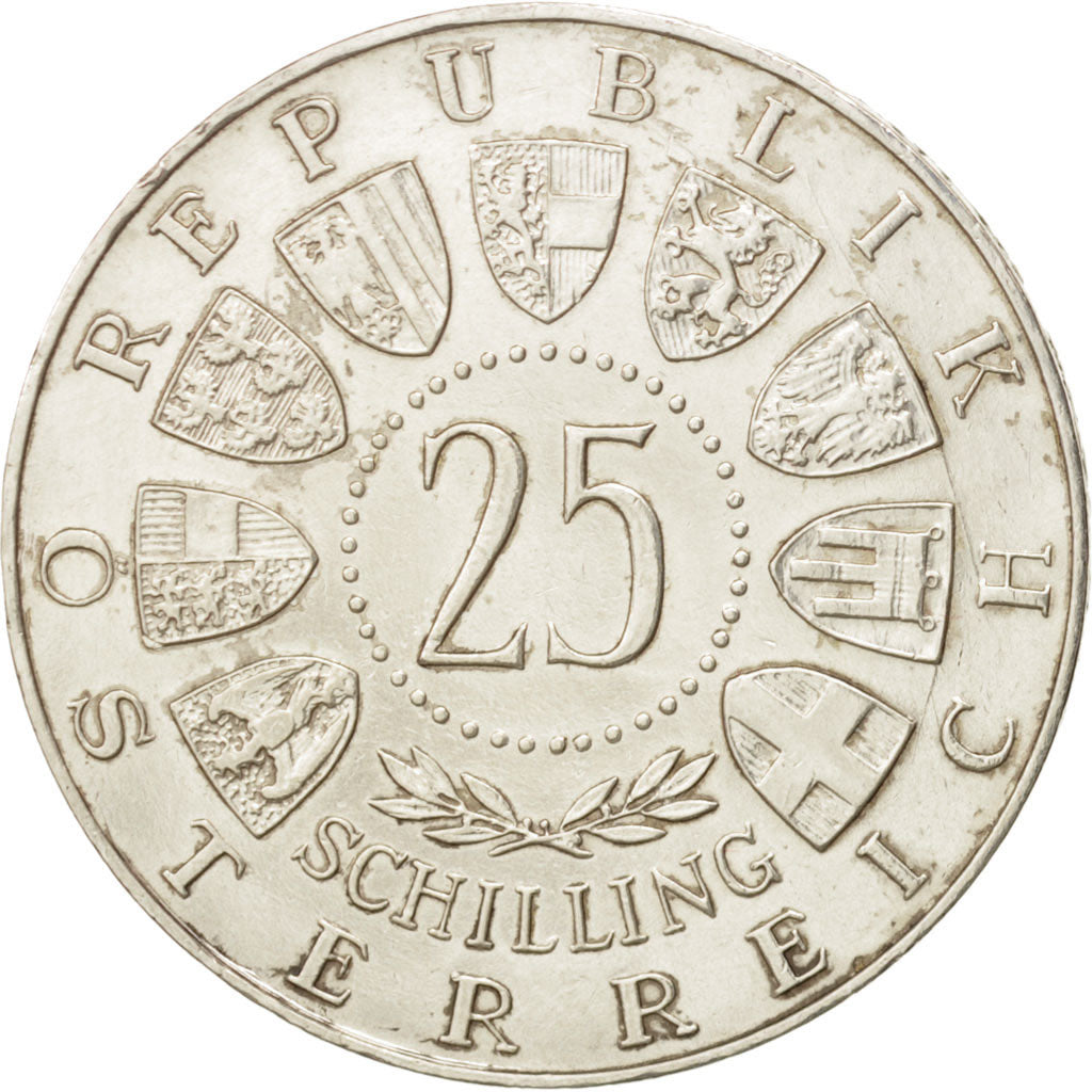 Austria, 25 Schilling, 1963, BB, Argento, KM:2893