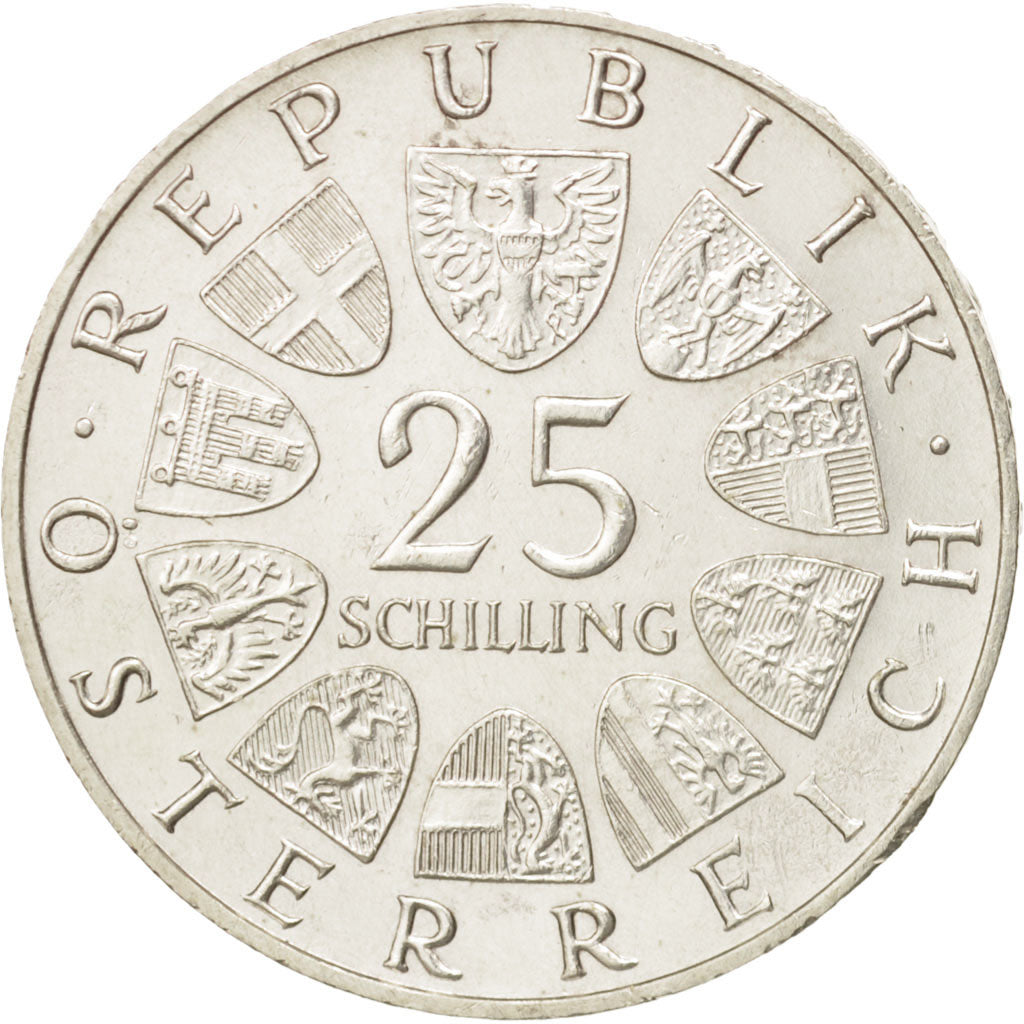 Austria, 25 Schilling, 1967, AU(50-53), Silver, KM:2901