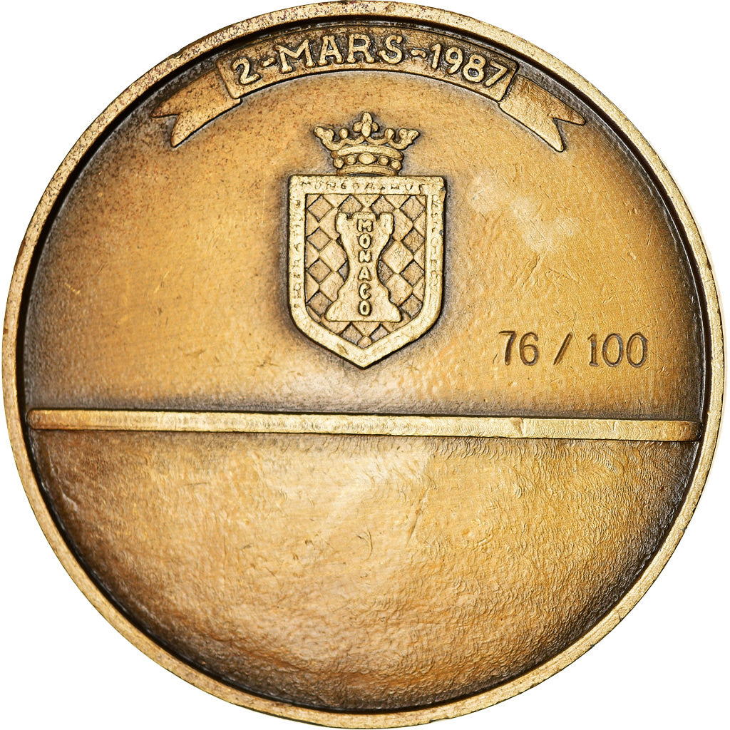 Monaco, Medal, Fédération Monégasque des Echecs, Sports & leisure, 1987