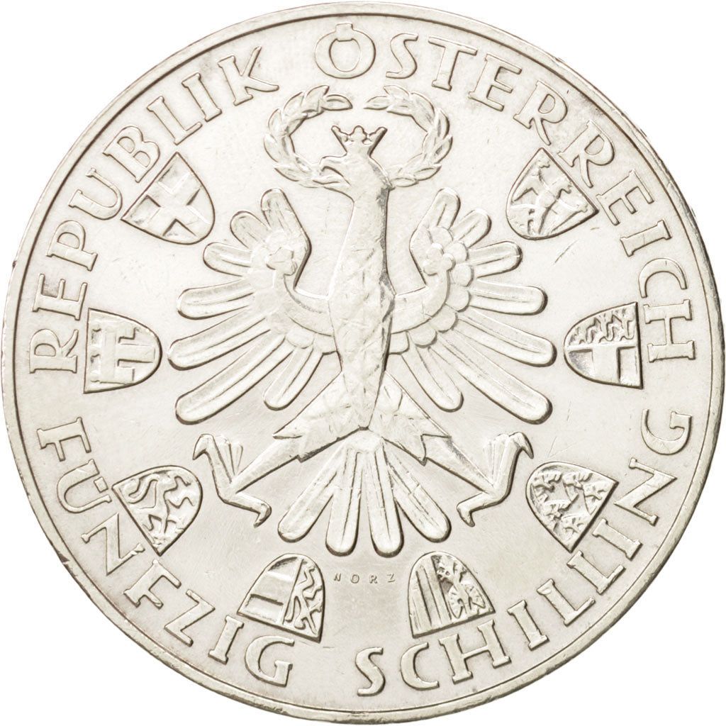 Austria, 50 Schilling, 1959, AU(50-53), Silver, KM:2888