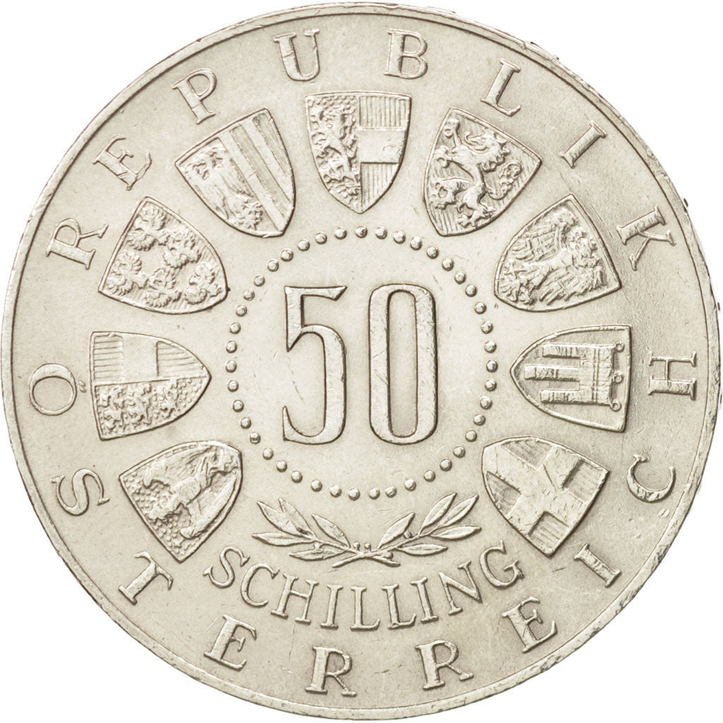 Coin, Austria, 50 Schilling, 1964, AU(55-58), Silver, KM:2896