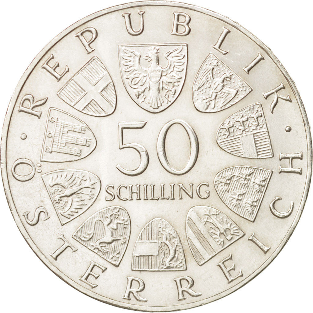 Austria, 50 Schilling, 1967, AU(55-58), Silver, KM:2902