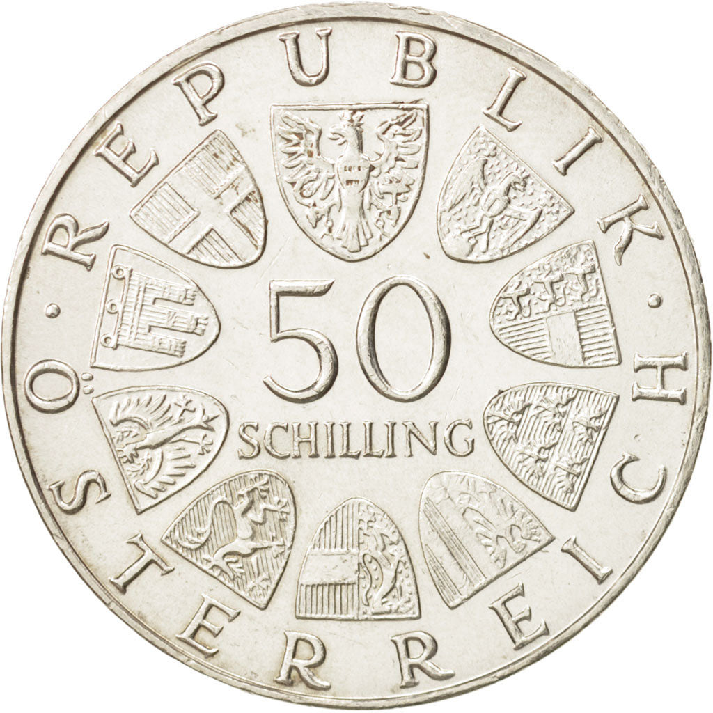 Austria, 50 Schilling, 1969, AU(50-53), Silver, KM:2906