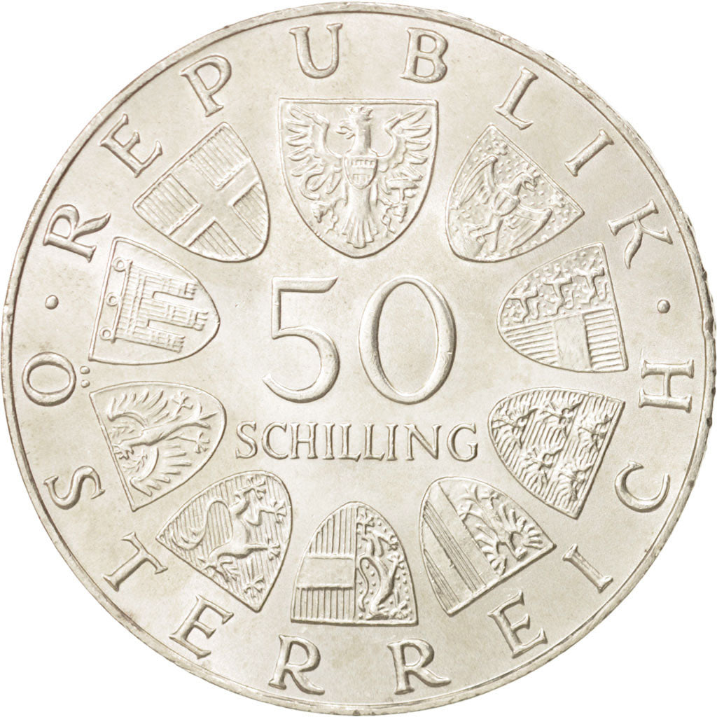 Austria, 50 Schilling, 1973, AU(55-58), Silver, KM:2916