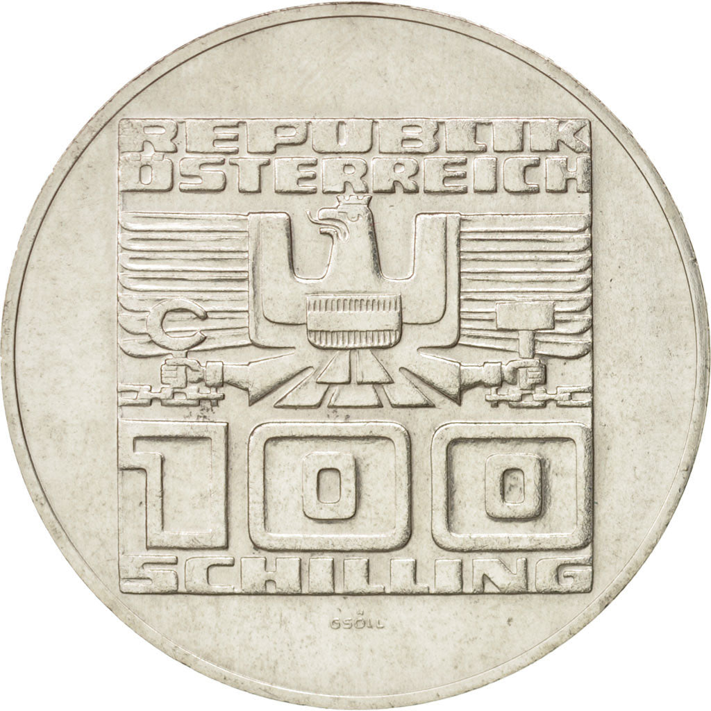Austria, 100 Schilling, 1975, AU(50-53), Silver, KM:2925