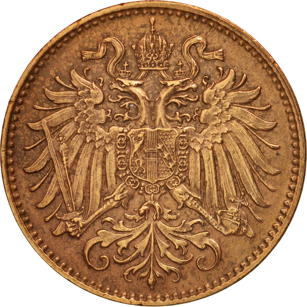 Österreich, Franz Joseph I, 2 Heller, 1893, AU(50-53), Bronze, KM:2801