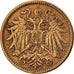 Austria, Franz Joseph I, 2 Heller, 1897, AU(50-53), Bronze, KM:2801