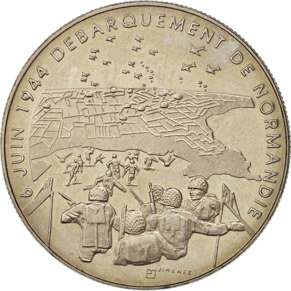 France, Medal, Débarquement de Normandie, History, Jimenez, AU(55-58), Nickel