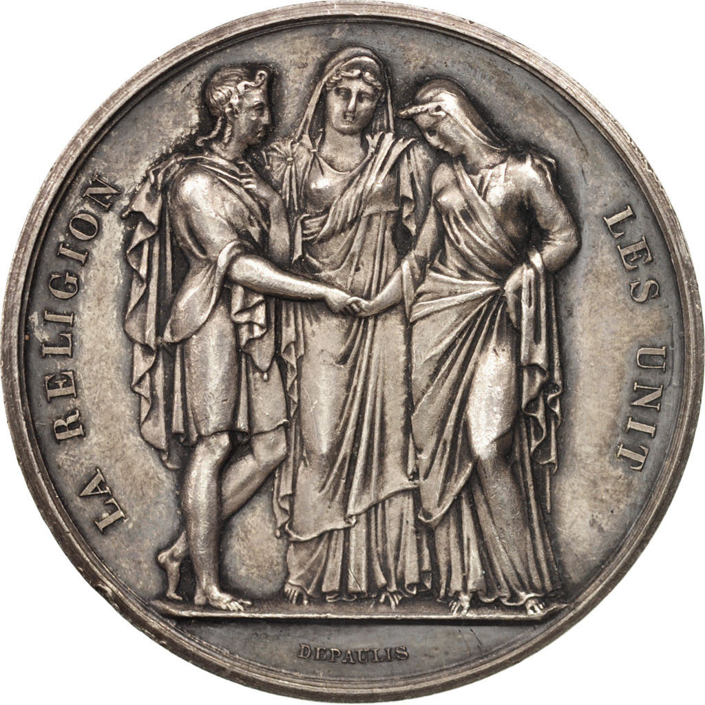 Francia, Medal, French Third Republic, Religions & beliefs, 1880, Depaulis, BB+