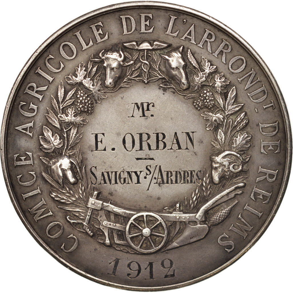Francia, Medal, Comice Agricole de l'Arrondissement de Reims, Business &