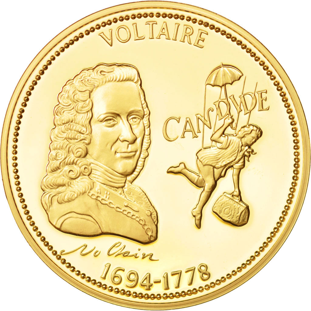 France, Medal, Voltaire, History, MS(63), Vermeil