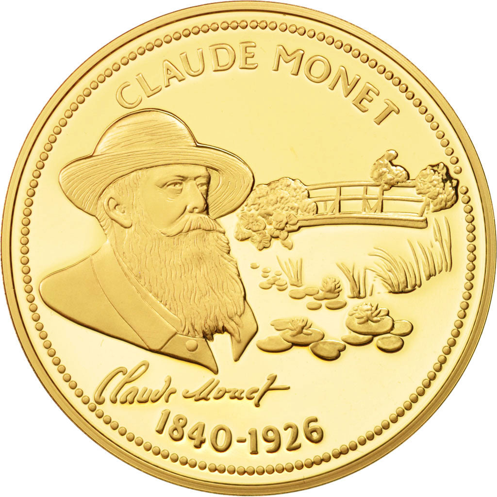 France, Medal, Claude Monet, History, MS(63), Vermeil