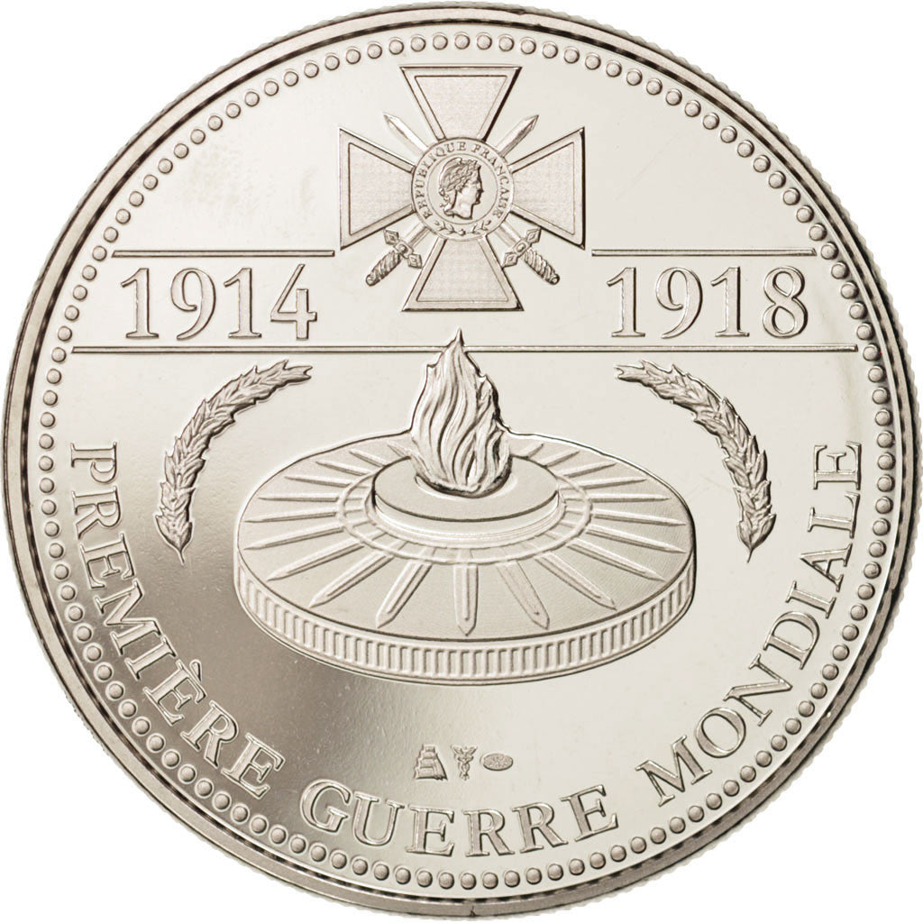 France, Medal, First World War centenary, History, 2014, MS(63), Nickel