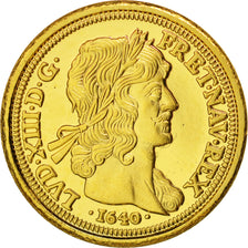 France, Medal, 10 Louis d'or au col nu de 1640, Louis XIII, History, SPL, Or