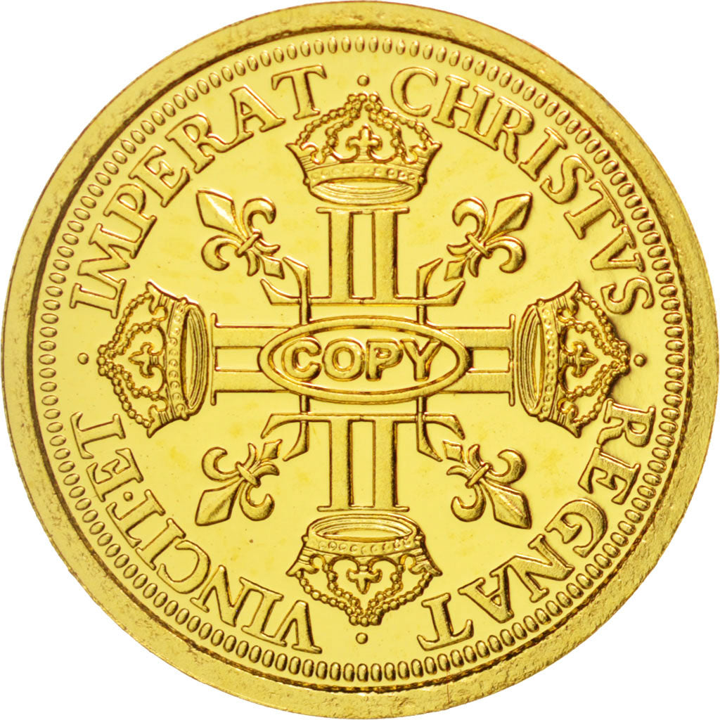 France, Medal, 10 Louis d'or au col nu de 1640, Louis XIII, History, SPL, Or