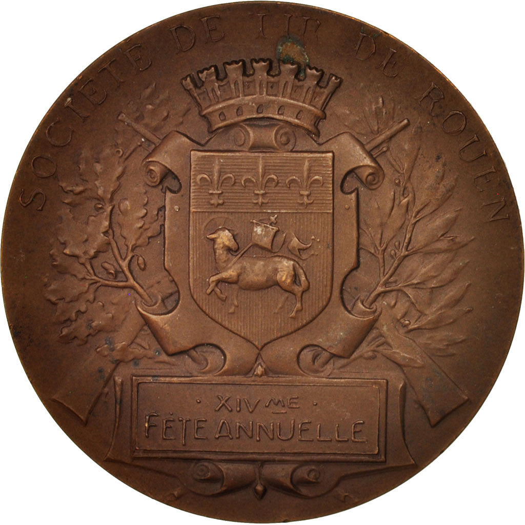 France, Medal, Société de tir de Rouen, Politics, Society, War, 1914
