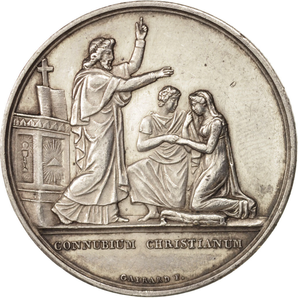 France, Medal, Wedding medal, Religions & beliefs, 1872, Gayrard, TTB+, Argent