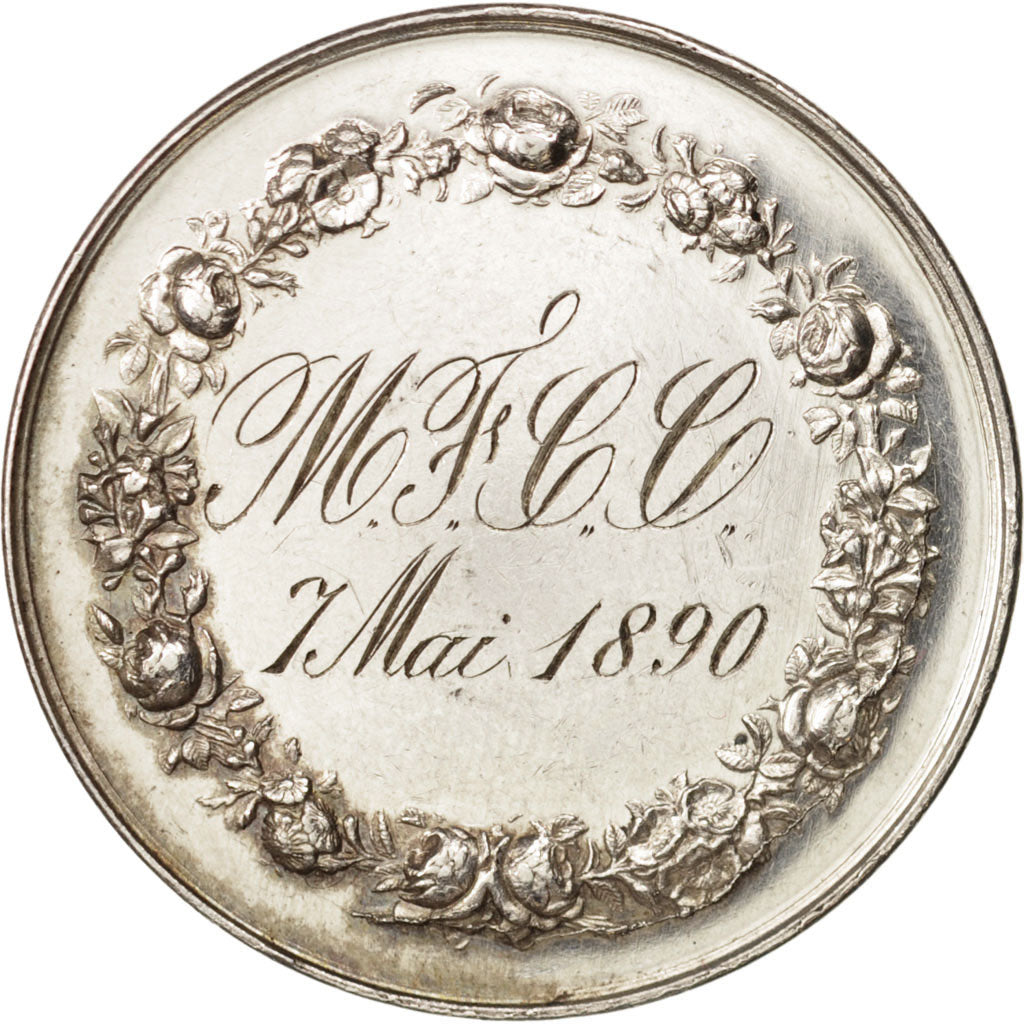 France, Medal, Wedding medal, Religions & beliefs, Montagny, AU(55-58), Silver