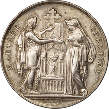 France, Medal, Wedding medal, Religions & beliefs, Pingret, AU(55-58), Silver