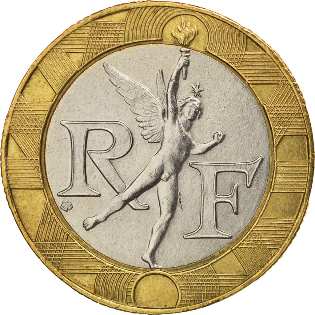 Coin, France, Génie, 10 Francs, 1988, Paris, AU(50-53), Bi-Metallic, KM:964.1