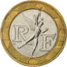 Moneda, Francia, Génie, 10 Francs, 1989, Paris, MBC+, Bimetálico, KM:964.1