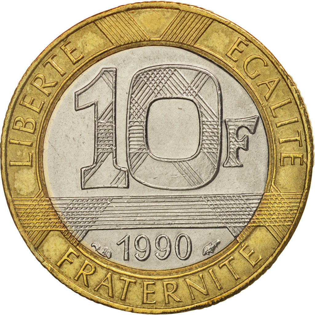 Monnaie, France, Génie, 10 Francs, 1990, Paris, TTB+, Bi-Metallic, KM:964.1